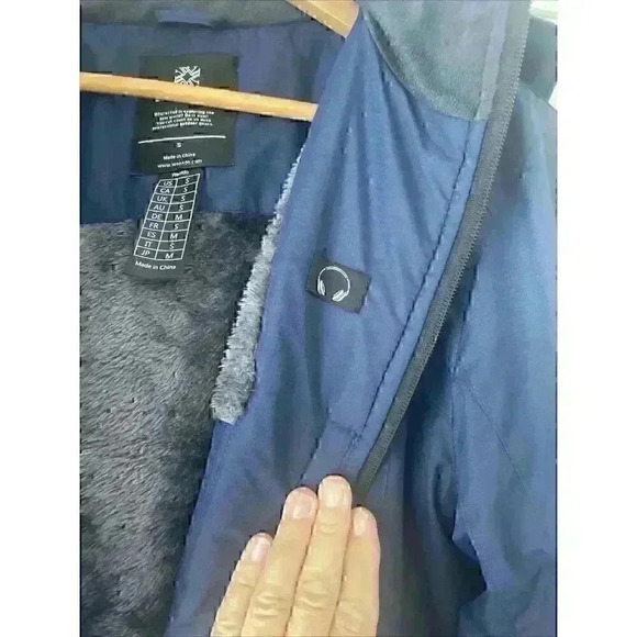 Wantdo Women's Waterproof Ski Jacket Hooded Snow Coat Size Small Navy - Picture 8 of 13